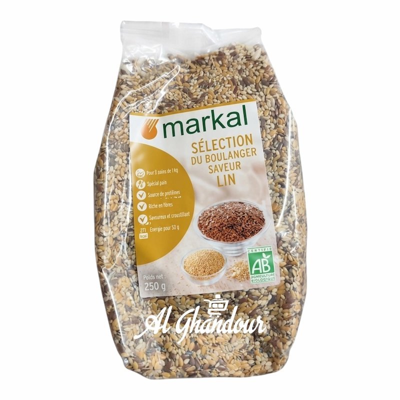 2026/03/1001345034.jpg Markal Selection du Boulanger Saveur Lin 250 g | Melange de Graines au Lin pour Pain Maison – Image 1
