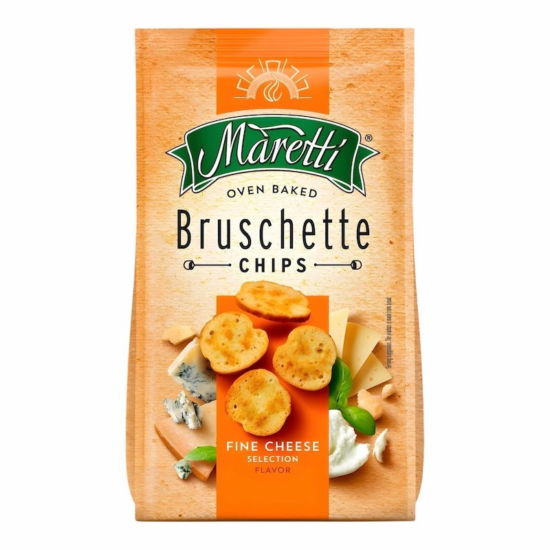 2026/03/1001346172.jpg Maretti Bruschette Chips Selection 4 Fromages – Snack Croustillant Italien 70 g – Image 1