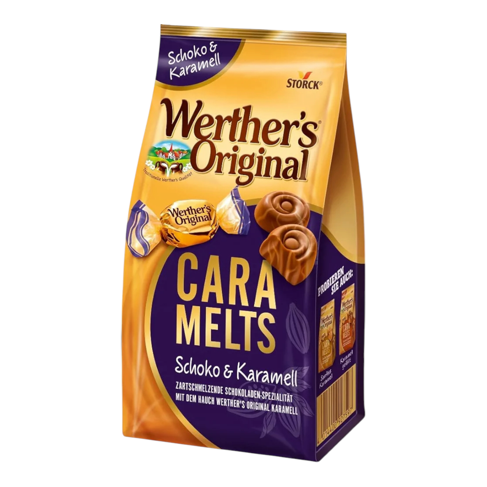 1001348117.png Werthers Original Caramelts Schoko & Karamell – Bonbons Chocolat & Caramel 153 g – Image 1