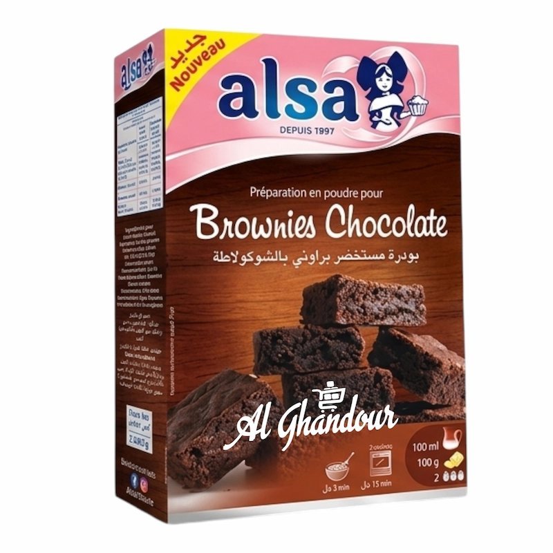 2026/03/1001354971.jpg Alsa Preparation Brownies Chocolat 330 g – Preparation Gâteau Brownie Facile – Image 1