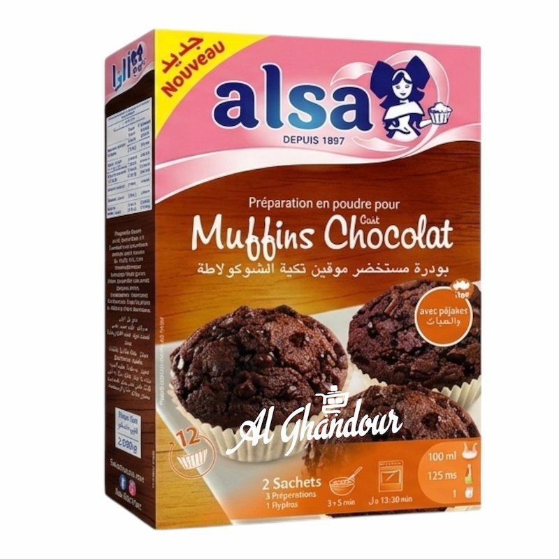 2026/03/1001354972.jpg Alsa Preparation Muffins Chocolat aux Pépites 315 g – Preparation Gateaux Facile – Image 1