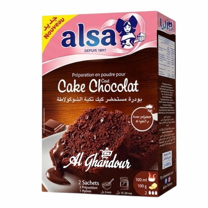 2026/03/1001354974.jpg Alsa Preparation Cake Chocolat aux Pepites 400 g – Gâteau Moelleux Facile – Image 1