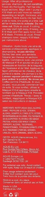 K18 Leave In Molecular Repair Hair Mask 150ml – Reparation Intense et Cheveux Forts – Image 2