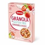 Emco Granola Sans Gluten Fraise & Noix de Coco 340 g – Céréales Saines & Croquantes