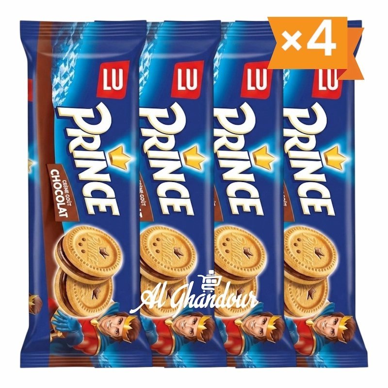 2026/04/1001396944.jpg LU Prince Biscuits Goût Chocolat 4×60 g – Biscuits Fourrés Cacao Gourmands – Image 1