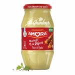 Amora Moutarde Forte Bocal 430 g – Moutarde de Dijon Authentique & Piquante