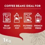 Lavazza Qualita Rossa Grains de Cafe 1 Kg – Arabica & Robusta – Intensité 5/10 – Torrefaction Moyenne – Image 3