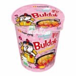 Samyang Buldak Ramen Carbonara Cup 80 g – Nouilles Coreennes Epicees & Cremeuses