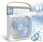 Mini Climatiseur Portable Humidificateur dAir à Eau et Glaçons avec Veilleuse LED – Image 2