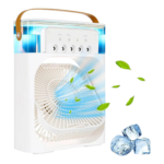Mini Climatiseur Portable Humidificateur dAir à Eau et Glaçons avec Veilleuse LED