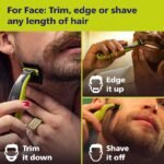 Philips OneBlade Face + Body – Rasoir Electrique et Tondeuse a Barbe Visage & Corps – Rasoir Hybride – Image 3