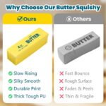 Butter Squishy Anti Stress – Jouet Antistress Trompe-l’Œil en Forme de Plaquette de Beurre – Image 5