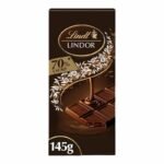 Lindt Tablette LINDOR Chocolat Noir 70% 145g – Chocolat Noir Fondant