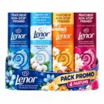 Lenor Parfum de Linge en Perles – Coffret Assortiment 4 Parfums | Parfum Lessive Longue Durée