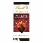 Lindt EXCELLENCE Noir Paillete Dentelle Caramel 100 g – Chocolat Noir aux Eclats de Crepe Dentelle et Caramel