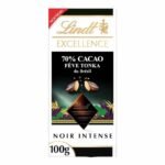 Lindt EXCELLENCE Noir 70% Cacao & Feve Tonka du Bresil 100 g – Chocolat Noir Intense aux Notes Aromatiques