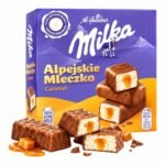 Milka Alpejskie Mleczko Caramel 350g – Bouchees Mousse Vanille & Caramel Enrobees de Chocolat au Lait