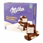 Milka Alpejskie Mleczko Smietankowe 350g – Bouchees Mousse a la Creme Enrobees de Chocolat au Lait – Image 2