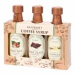 Maison Gourmet Coffret Sirops pour Cafe 3 x 45 ml – Noisette, Chocolat & Vanille