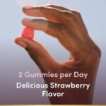 Natures Bounty Hair, Skin & Nails Gummies 80 Gummies – Vitamines Beauté à la Biotine 2500 mcg, Goût Fraise – Image 2