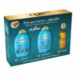 OGX Renewing + Argan Oil of Morocco Pack Soin Capillaire – Shampooing 385 ml + Apres Shampooing 385 ml + Huile Capillaire 100 ml