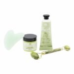 Facial Ritual Set – Coffret Soin Visage avec Gua Sha, Rouleau de Jade, Creme 50 ml & Exfoliant 60 ml – Image 2