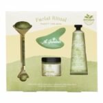 Facial Ritual Set – Coffret Soin Visage avec Gua Sha, Rouleau de Jade, Creme 50 ml & Exfoliant 60 ml